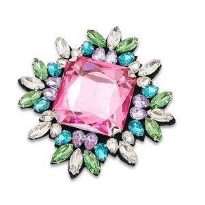 ISO Essentiel Antwerp Folon Pink and Green Gemstone Brooch